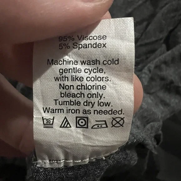 Madewell Long Dress Size Medium Gray Soft Thin With Slit Viscose Spandex - Picture 4 of 4